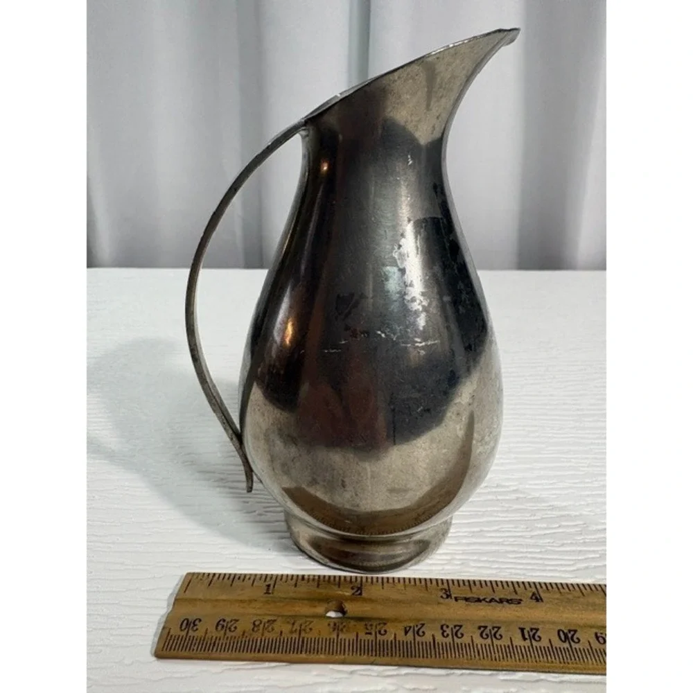 Vintage Royal Holland Pewter K.M.D. Tiel Pitcher Daalderop Holland 6.5